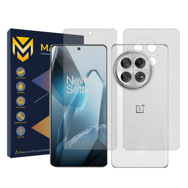 گلس گوشی مات وان پلاس 13 مستر مدل Resistant به همراه محافظ پشت گوشی