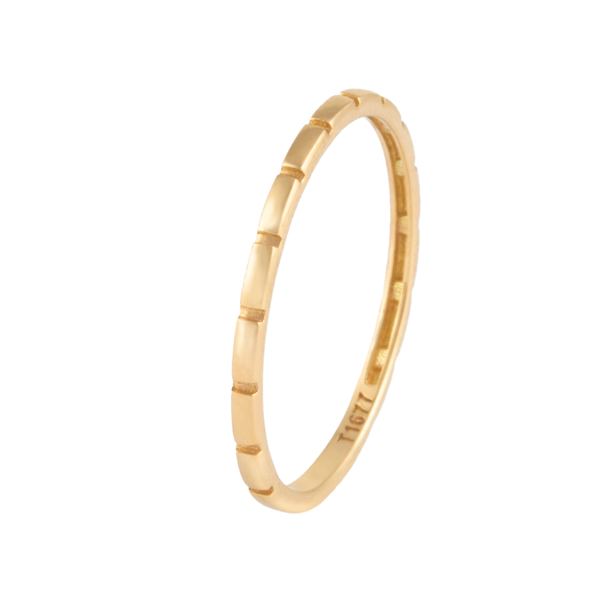 انگشتر طلا 18 عیار زنانه بان گالری مدل هاشور سایز 53 