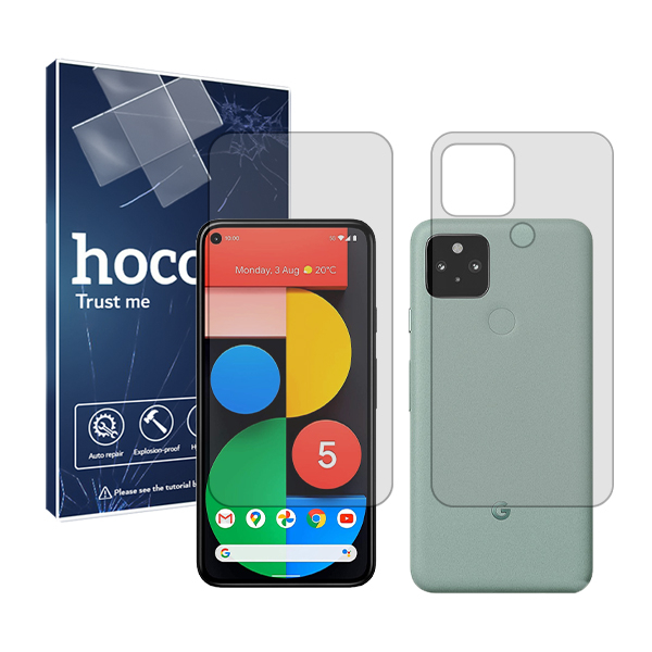 گلس گوشی شفاف گوگل Pixel 5 هوکو مدل HyGEL به همراه محافظ پشت گوشی