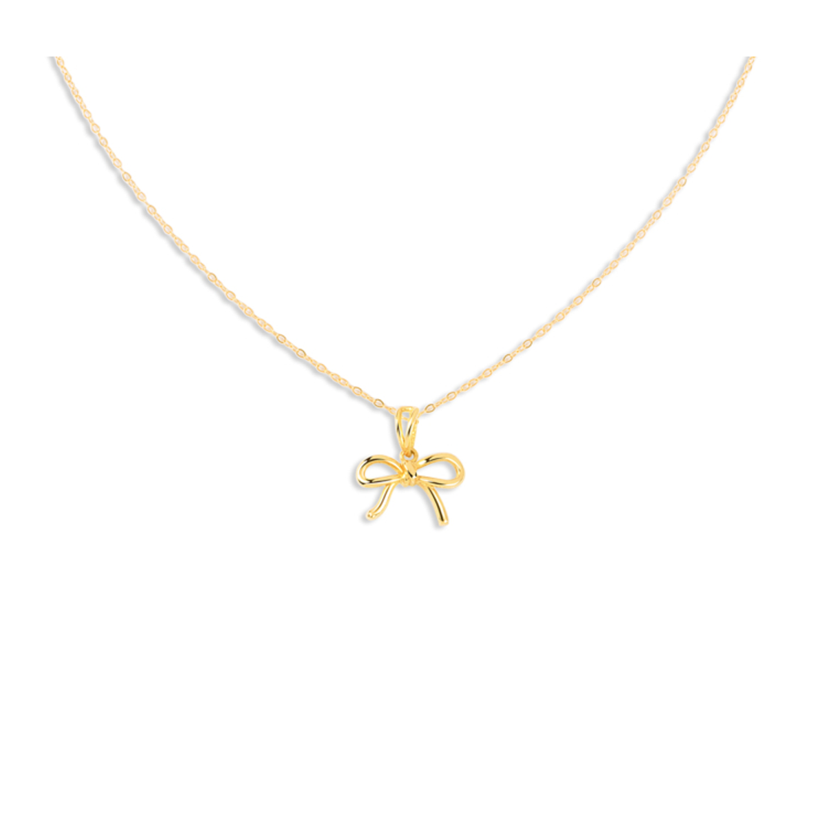 گردنبند طلا زنانه مدل پاپیون کد wn3124