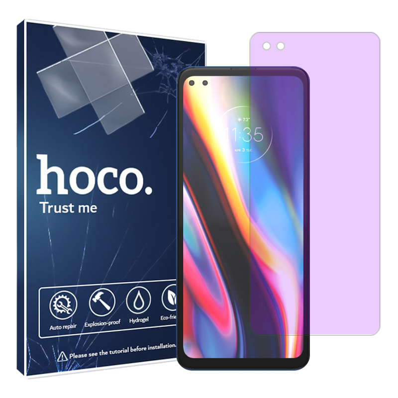 گلس گوشی ضداشعه بنفش موتورولا Moto G 5G Plus هوکو مدل Resistant گلس گوشی ضداشعه بنفش موتورولا Moto G 5G Plus هوکو مدل Resistant