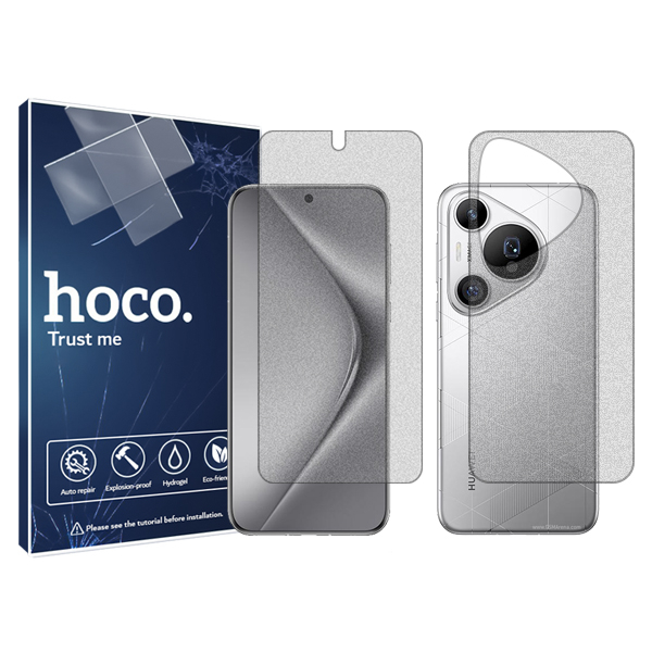 گلس گوشی مات هوآوی Pura 70 Pro Plus هوکو مدل Resistant به همراه محافظ پشت گوشی