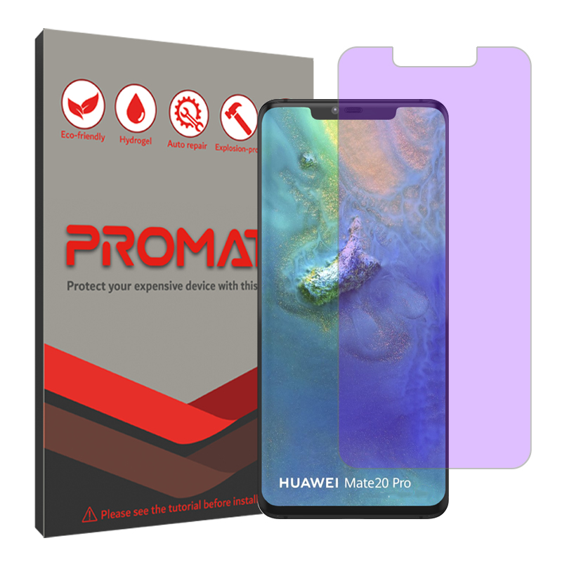 گلس گوشی ضداشعه بنفش هوآوی Mate 20 Pro پرومیت مدل Resistant