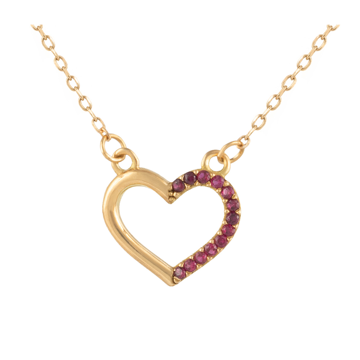 گردنبند طلا زنانه بان گالری مدل قلب میلا