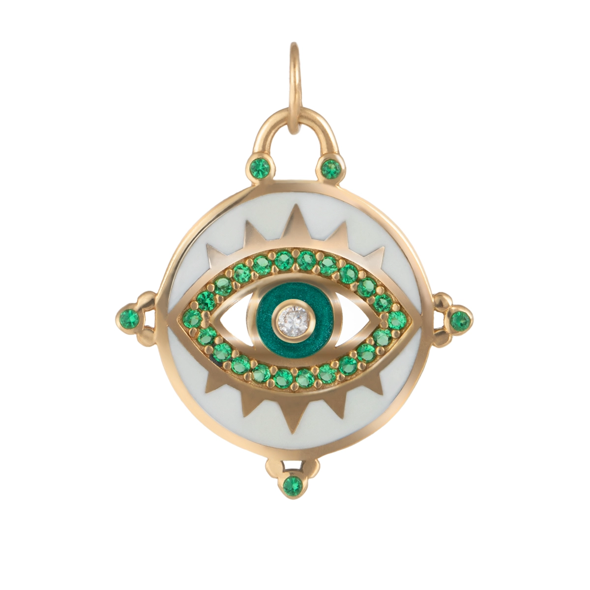 آویز طلا زنانه بان گالری مدل چشم مگنوم