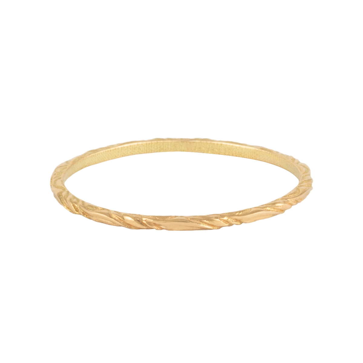 انگشتر طلا 18 عیار زنانه بان گالری مدل مینیمال هاشور سایز 52