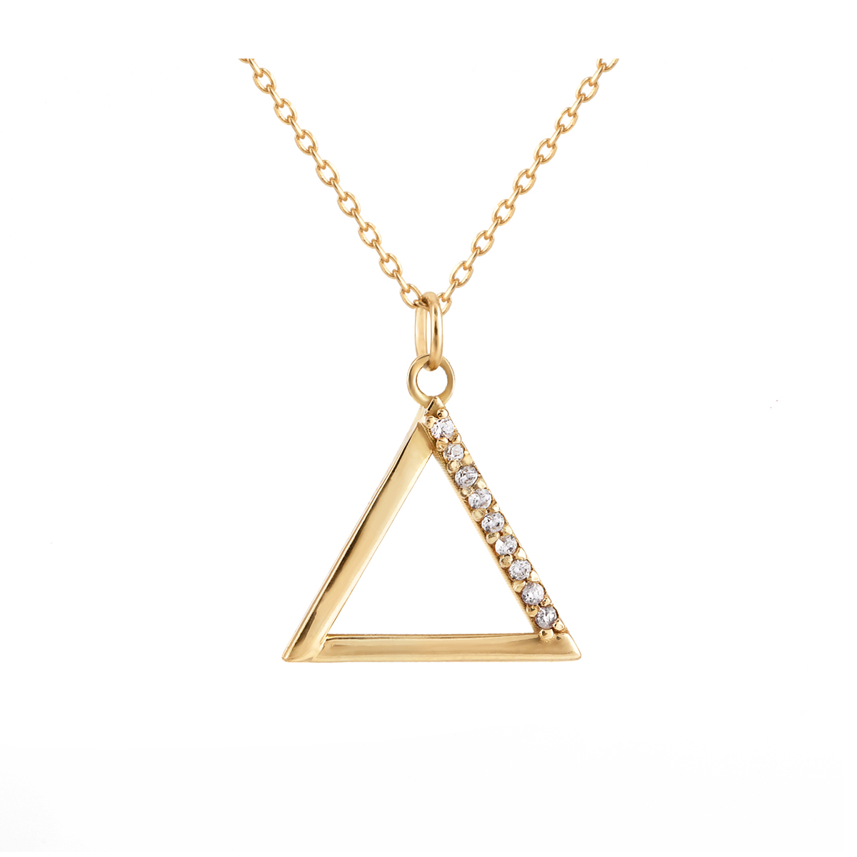 گردنبند طلا زنانه بان گالری مدل مثلث اوریگامی گردنبند طلا زنانه بان گالری مدل مثلث اوریگامی