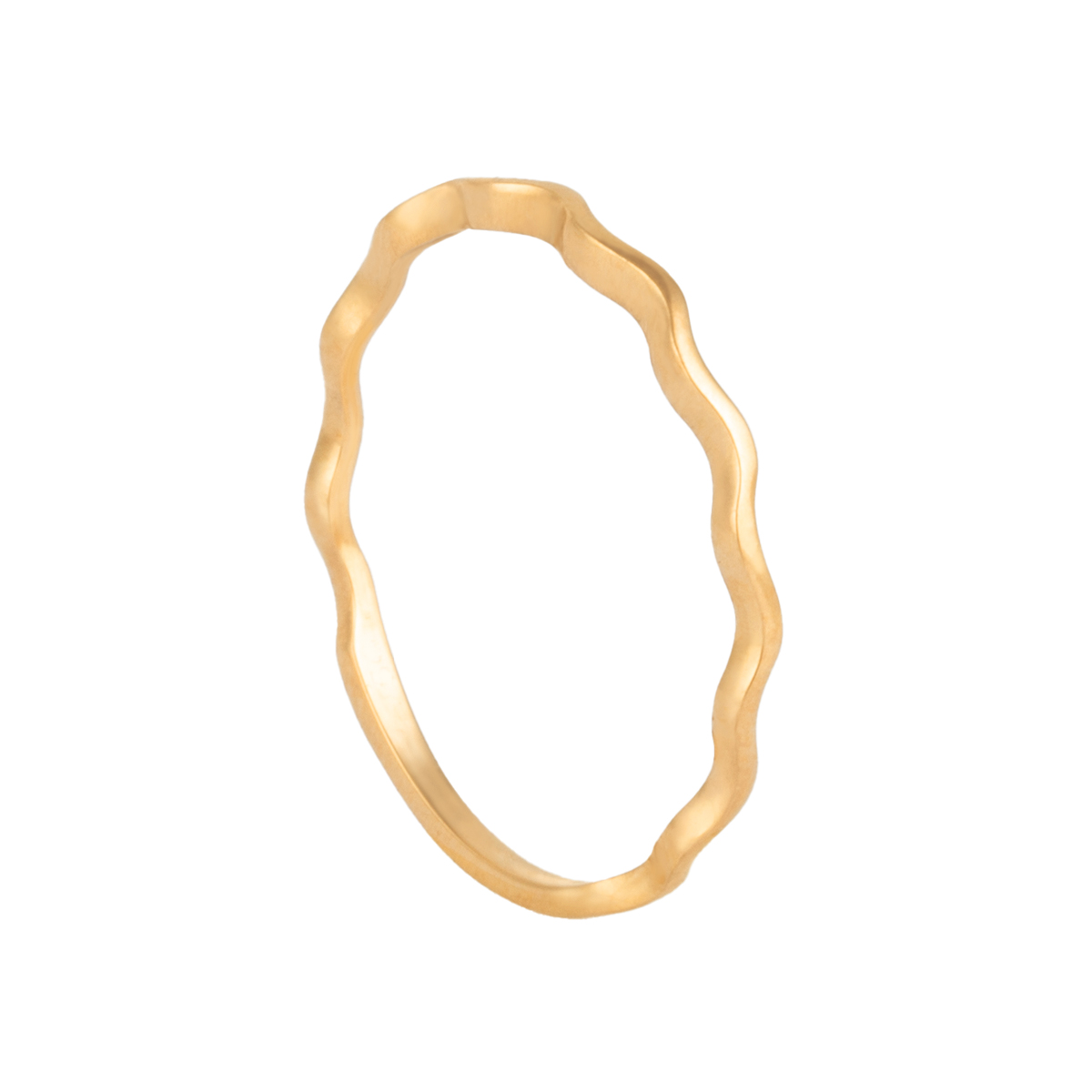 انگشتر طلا 18 عیار زنانه بان گالری مدل مینیمال کرلی سایز 53  