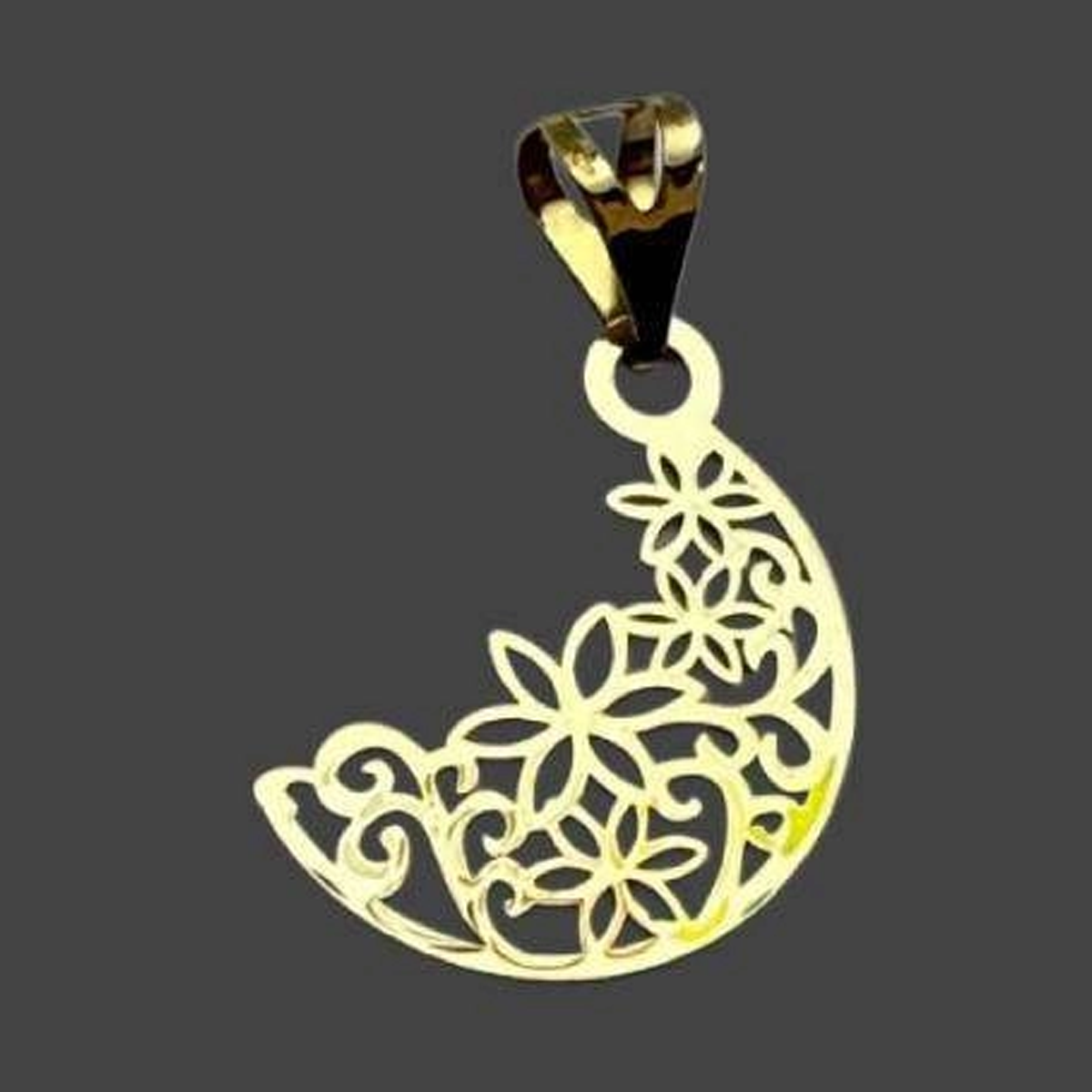 آویز طلا زنانه مدل ماه کد sh0354