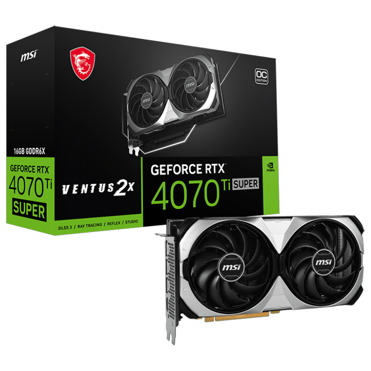 کارت گرافیک ام اس آی مدل GeForce RTX 4070 Ti SUPER 16G VENTUS 2X OC