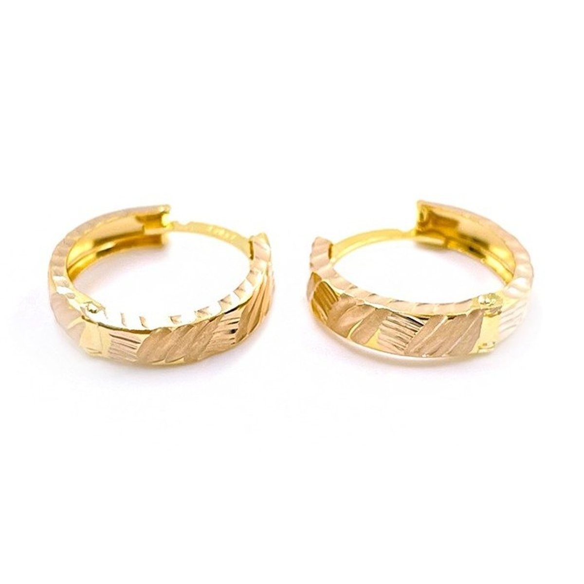 گوشواره طلا زنانه طرح امگا دایره ای