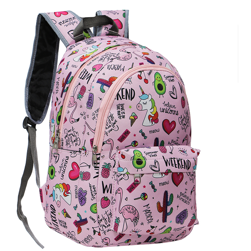 کوله پشتی مدرسه توریث مدل NHH-150003 کوله پشتی دخترانه توریث مدل NHH-150003