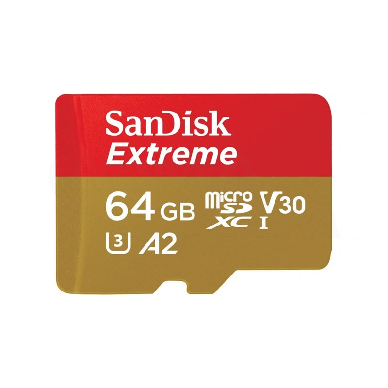 کارت حافظه سن دیسک MicroSDXC مدل Extreme کلاس A2 استاندارد UHS-I U3 سرعت 170MBps ظرفیت 64 گیگابایت کارت حافظه سن دیسک MicroSDXC مدل Extreme کلاس A2 استاندارد UHS-I U3 سرعت 170MBps ظرفیت 64 گیگابایت