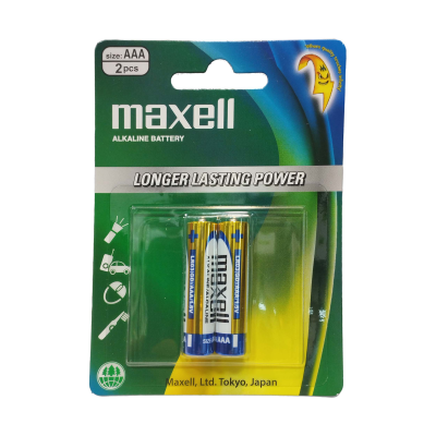 باتری نیم قلمی مکسل مدل Alkaline بسته دو عددی