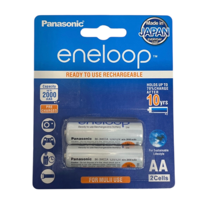 باتری قلمی قابل شارژ پاناسونیک مدل انلوپ بسته دو عددی باتری قلمی قابل شارژ پاناسونیک مدل انلوپ بسته دو عددی