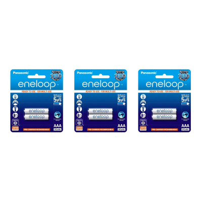 باتری نیم قلمی قابل شارژ پاناسونیک مدل eneloop 800mAh بسته 6 عددی باتری نیم قلمی قابل شارژ پاناسونیک مدل eneloop 800mAh بسته 6 عددی