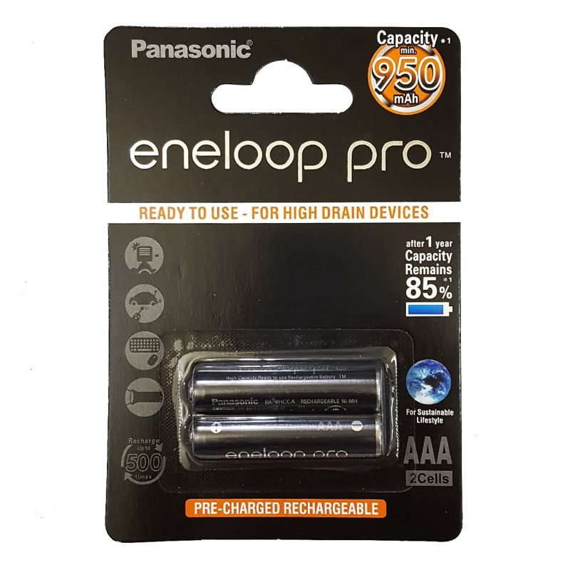 باتری نیم قلمی قابل شارژ پاناسونیک مدل eneloop pro 950mAh بسته 2 عددی باتری نیم قلمی قابل شارژ پاناسونیک مدل eneloop pro 950mAh بسته 2 عددی