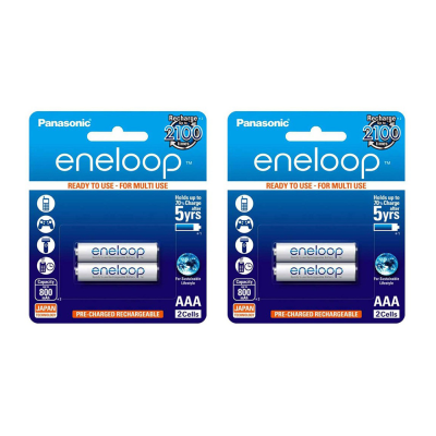 باتری نیم قلمی قابل شارژ پاناسونیک مدل eneloop 800mAh بسته 4 عددی باتری نیم قلمی قابل شارژ پاناسونیک مدل eneloop 800mAh بسته 4 عددی
