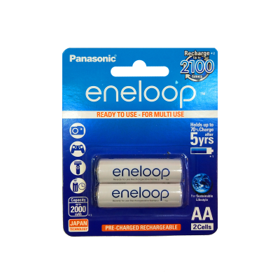 باتری قلمی قابل شارژ پاناسونیک مدل Eneloop بسته 2 عددی باتری قلمی قابل شارژ پاناسونیک مدل Eneloop بسته 2 عددی