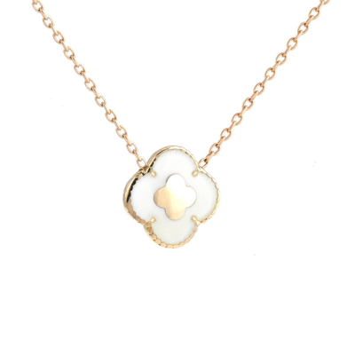 گردنبند طلا زنانه بان گالری مدل ونکلیف گوارسه گل دار