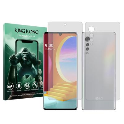 محافظ صفحه نمایش شفاف گوشی ال جی Velvet کینگ کونگ مدل Tough به همراه محافظ پشت گوشی