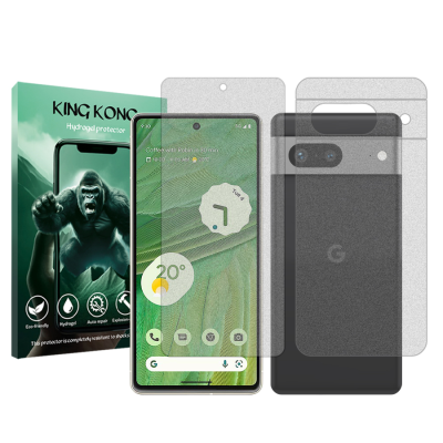 محافظ صفحه نمایش مات گوشی گوگل Pixel 7 کینگ کونگ مدل Tough به همراه محافظ پشت گوشی محافظ صفحه نمایش مات گوشی گوگل Pixel 7 کینگ کونگ مدل Tough به همراه محافظ پشت گوشی