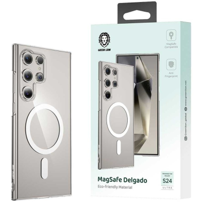 کاور گوشی سامسونگ Galaxy S24 Ultra گرین مدل Delgado PC