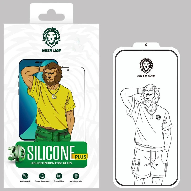 محافظ صفحه نمایش گوشی  اپل Xs Max گرین مدل Silicone-HD Plus