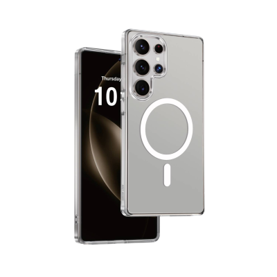 کاور گوشی سامسونگ Galaxy S25 Ultra گرین لاین مدل Crystal Clear Magsafe