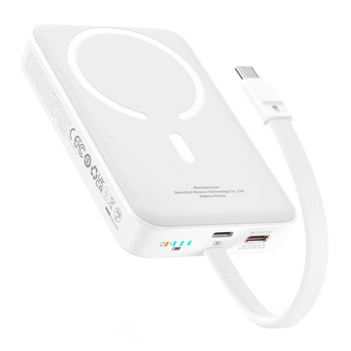 پاوربانک باسئوس مدل Magnetic Mini Wireless P1002210B223 ظرفیت 10000 میلی آمپر ساعت توان 30 وات پاوربانک باسئوس مدل Magnetic Mini Wireless ظرفیت 10000 میلی آمپر ساعت توان 30 وات-small-image