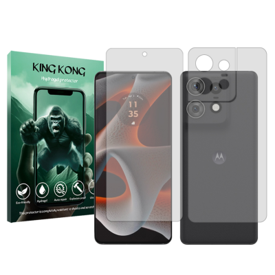 محافظ صفحه نمایش شفاف گوشی موتورولا Edge 50 Pro کینگ کونگ مدل Tough به همراه محافظ پشت گوشی