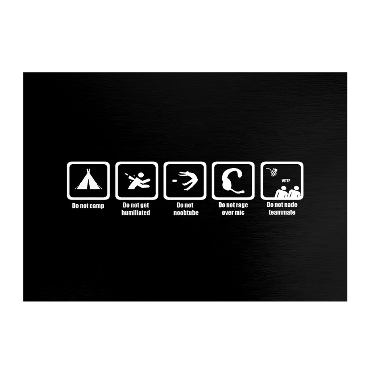 متال پوستر مستر پیکد طرح قوانین گیمر ها کد PCD-MB1208