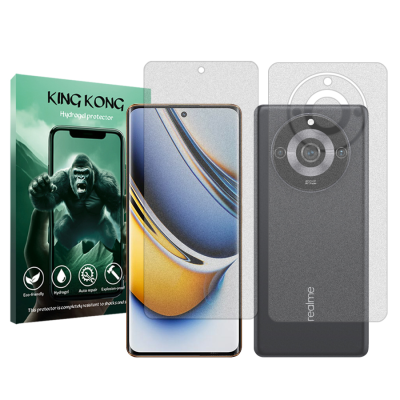 محافظ صفحه نمایش مات گوشی ریلمی 11 Pro Plus کینگ کونگ مدل Tough به همراه محافظ پشت گوشی