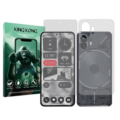 محافظ صفحه نمایش مات گوشی ناتینگ Phone 2 کینگ کونگ مدل Tough به همراه محافظ پشت گوشی محافظ صفحه نمایش مات گوشی ناتینگ Phone 2 کینگ کونگ مدل Tough به همراه محافظ پشت گوشی