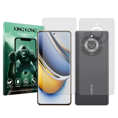 محافظ صفحه نمایش شفاف گوشی ریلمی 11 Pro Plus کینگ کونگ مدل Tough به همراه محافظ پشت گوشی