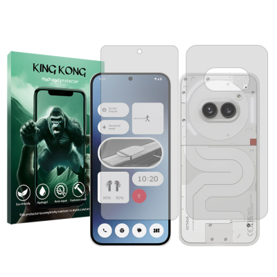 محافظ صفحه نمایش شفاف گوشی ناتینگ Phone 2a کینگ کونگ مدل Tough به همراه محافظ پشت گوشی