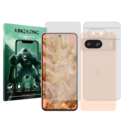 محافظ صفحه نمایش شفاف گوشی گوگل Pixel 8 کینگ کونگ مدل Tough به همراه محافظ پشت گوشی