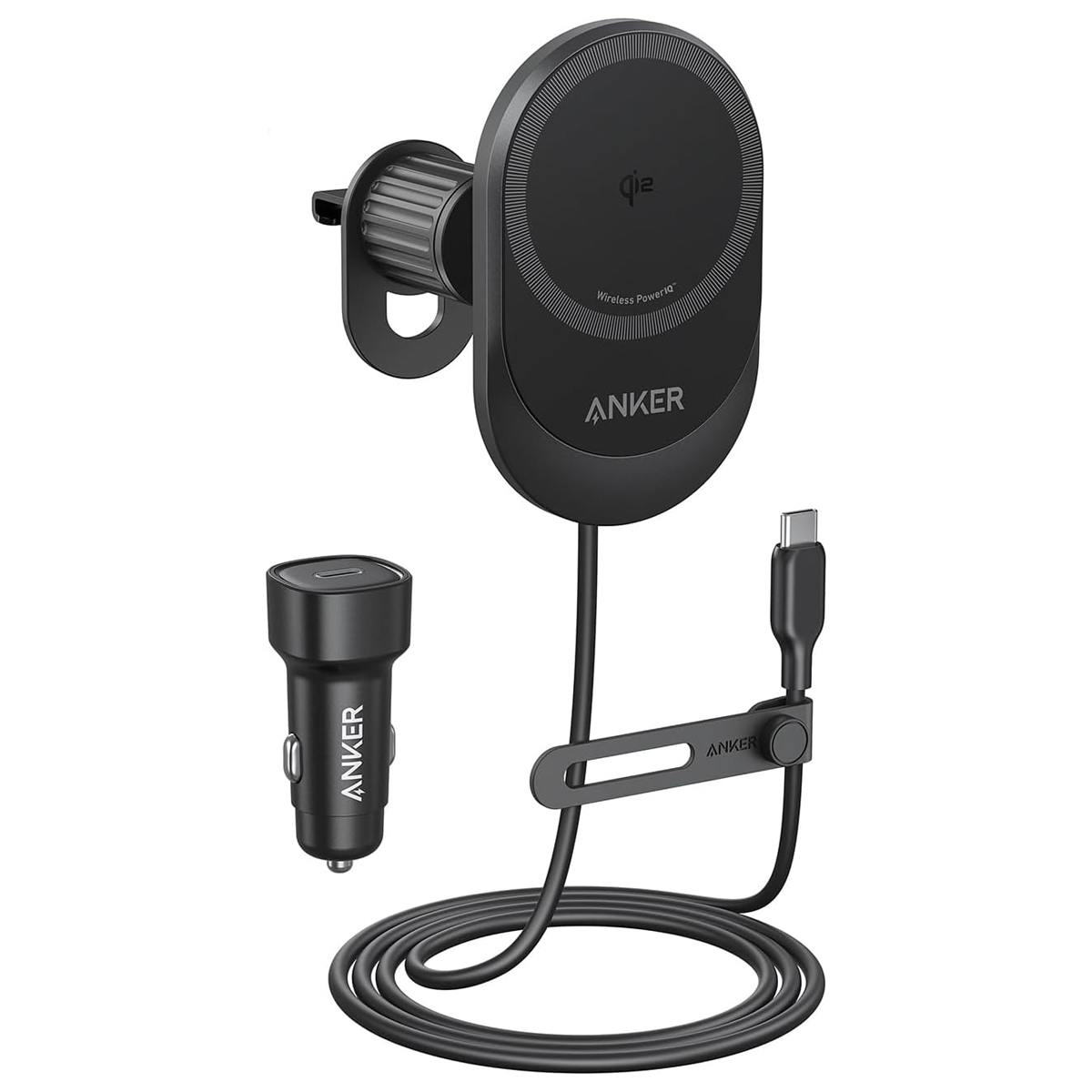 پایه نگهدارنده گوشی موبایل انکر مدل B2932 به همراه کابل دو سر تایپ سی و شارژر فندکی