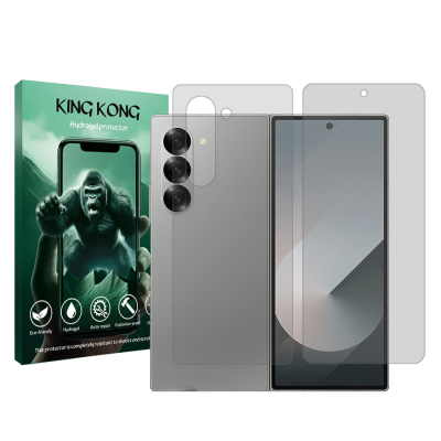 محافظ صفحه نمایش شفاف گوشی سامسونگ Galaxy Z Fold6 کینگ کونگ مدل Tough به همراه محافظ پشت گوشی محافظ صفحه نمایش شفاف گوشی سامسونگ Galaxy Z Fold6 کینگ کونگ مدل Tough به همراه محافظ پشت گوشی
