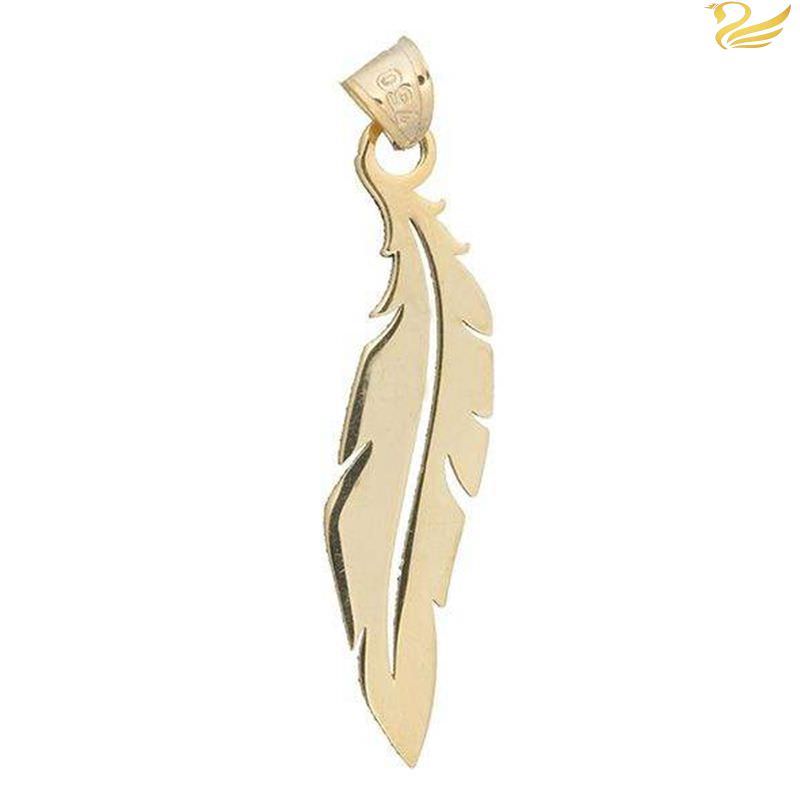 پلاک طلا 18عیار زنانه طرح پر قو