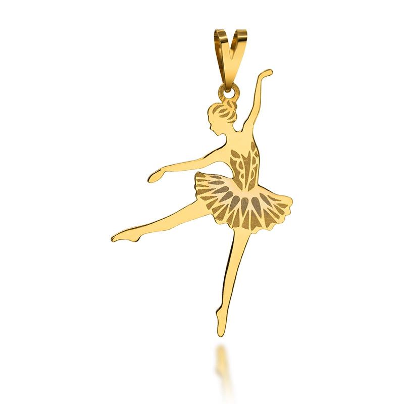 پلاک طلا 18عیار زنانه بالرین رقصنده