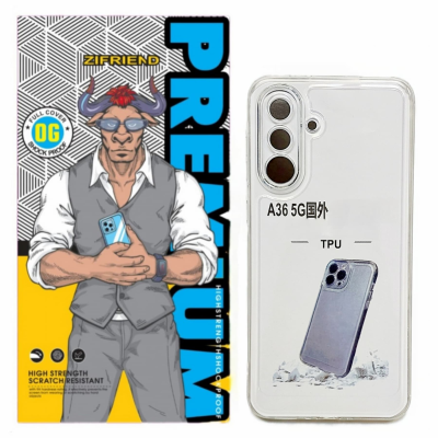 کاور گوشی سامسونگ  Galaxy A36 5G زیفرند مدل ژله ای محافظ لنز دار