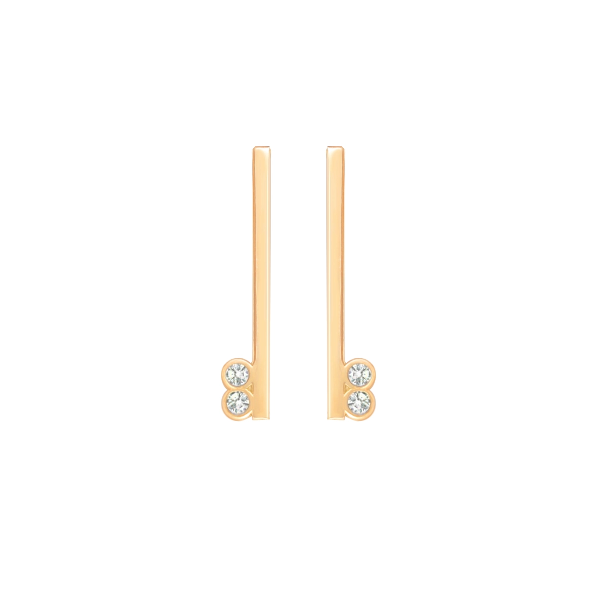 گوشواره طلای 18 عیار بان گالری مدل امتداد رویا