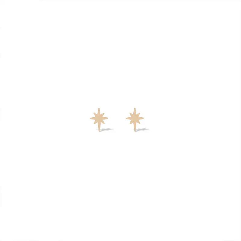 گوشواره طلا 18 عیار زنانه قو طلایی طرح درخشان