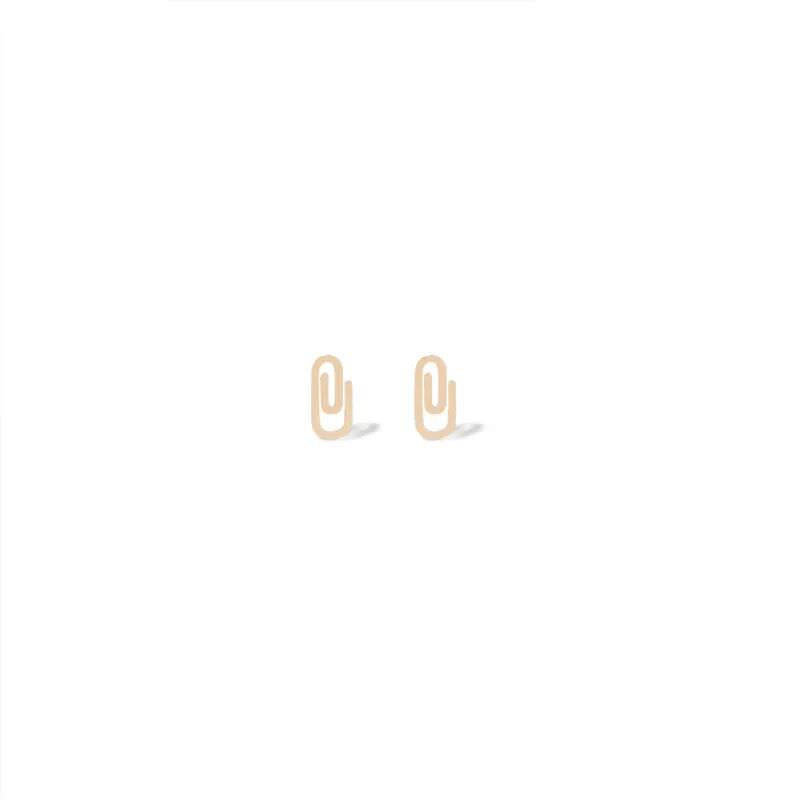 گوشواره طلا 18 عیار زنانه قو طلایی طرح کلیپر