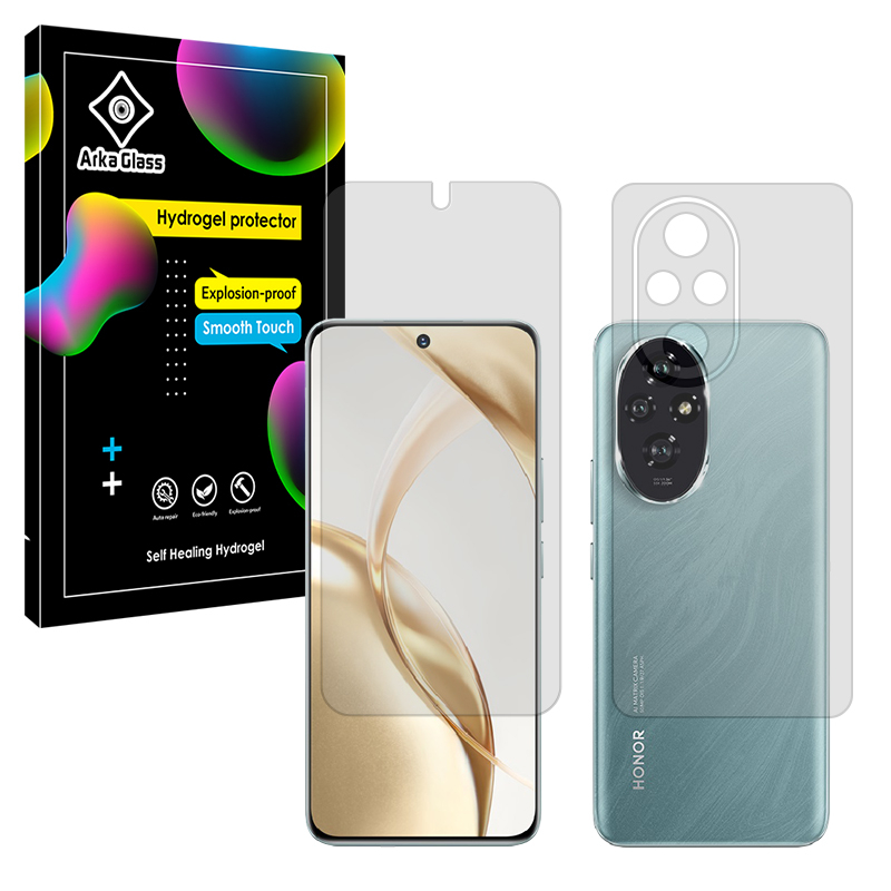 محافظ صفحه نمایش مات گوشی آنر 200 آرکا گلس مدل Tough به همراه محافظ پشت گوشی