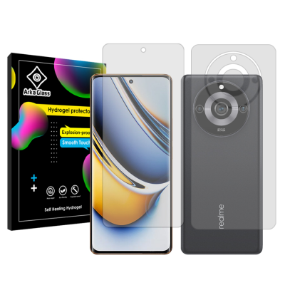 محافظ صفحه نمایش شفاف گوشی ریلمی 11 Pro Plus آرکا گلس مدل Tough به همراه محافظ پشت گوشی