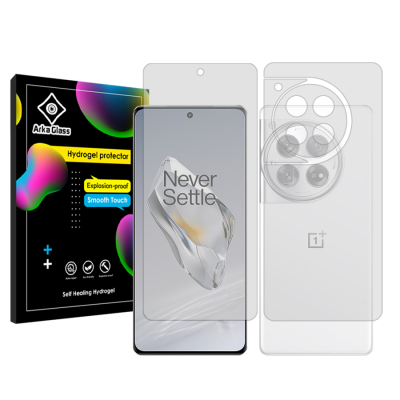 محافظ صفحه نمایش شفاف گوشی موبایل وان پلاس 12 آرکا گلس مدل Tough به همراه محافظ پشت گوشی