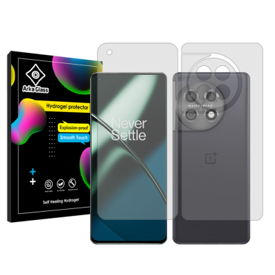 محافظ صفحه نمایش شفاف گوشی وان پلاس 11 آرکا گلس مدل Tough به همراه محافظ پشت گوشی