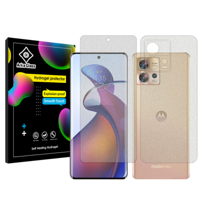 محافظ صفحه نمایش مات گوشی موتورولا Edge 30 Fusion  آرکا گلس مدل Tough به همراه محافظ پشت گوشی محافظ صفحه نمایش مات گوشی موتورولا Edge 30 Fusion  آرکا گلس مدل Tough به همراه محافظ پشت گوشی